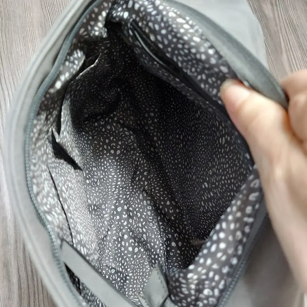 Unbranded Dark Gray Faux Leather Adjustable Strap Shoulder Bag